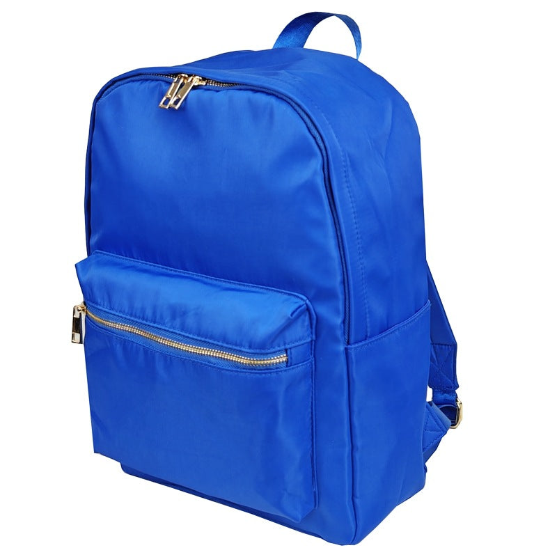 Cross-border Backpack Nylon Waterproof Rainbow Plaid Backpack Advanced Sense Niche Design Large Capacity Portable Backpack