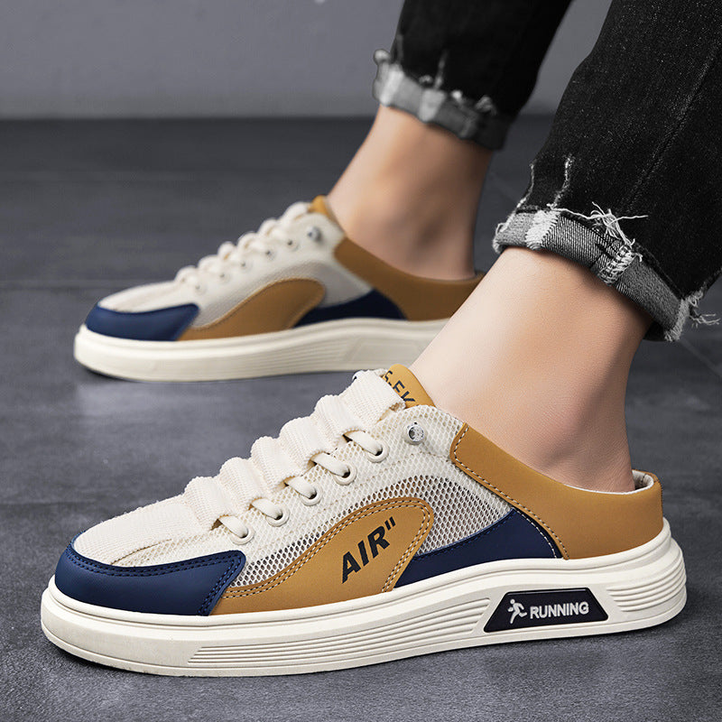 Men’s Breathable Leather Slip-On Shoes – Hollow-Out Perforated Summer Business Casual Loafers, Soft & Comfortable Low-Top Footwear