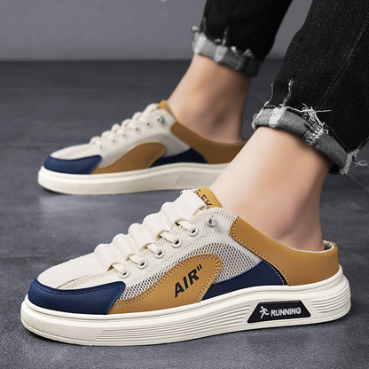 Men’s Breathable Leather Slip-On Shoes – Hollow-Out Perforated Summer Business Casual Loafers, Soft & Comfortable Low-Top Footwear