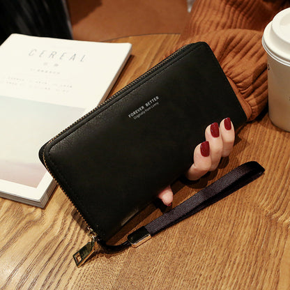 Lonny Women's Hand-Held Long Wallet Korean Style Handbag Multi-Functional Card Holder Mobile Phone Bag Coin Purse Women's Wallet