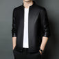 Innoobani | Popular Men's Stand Collar Ecological Leather Jacket High Quality Leather Jacket Men's Jacket | Thin and Thick Optional 2336
