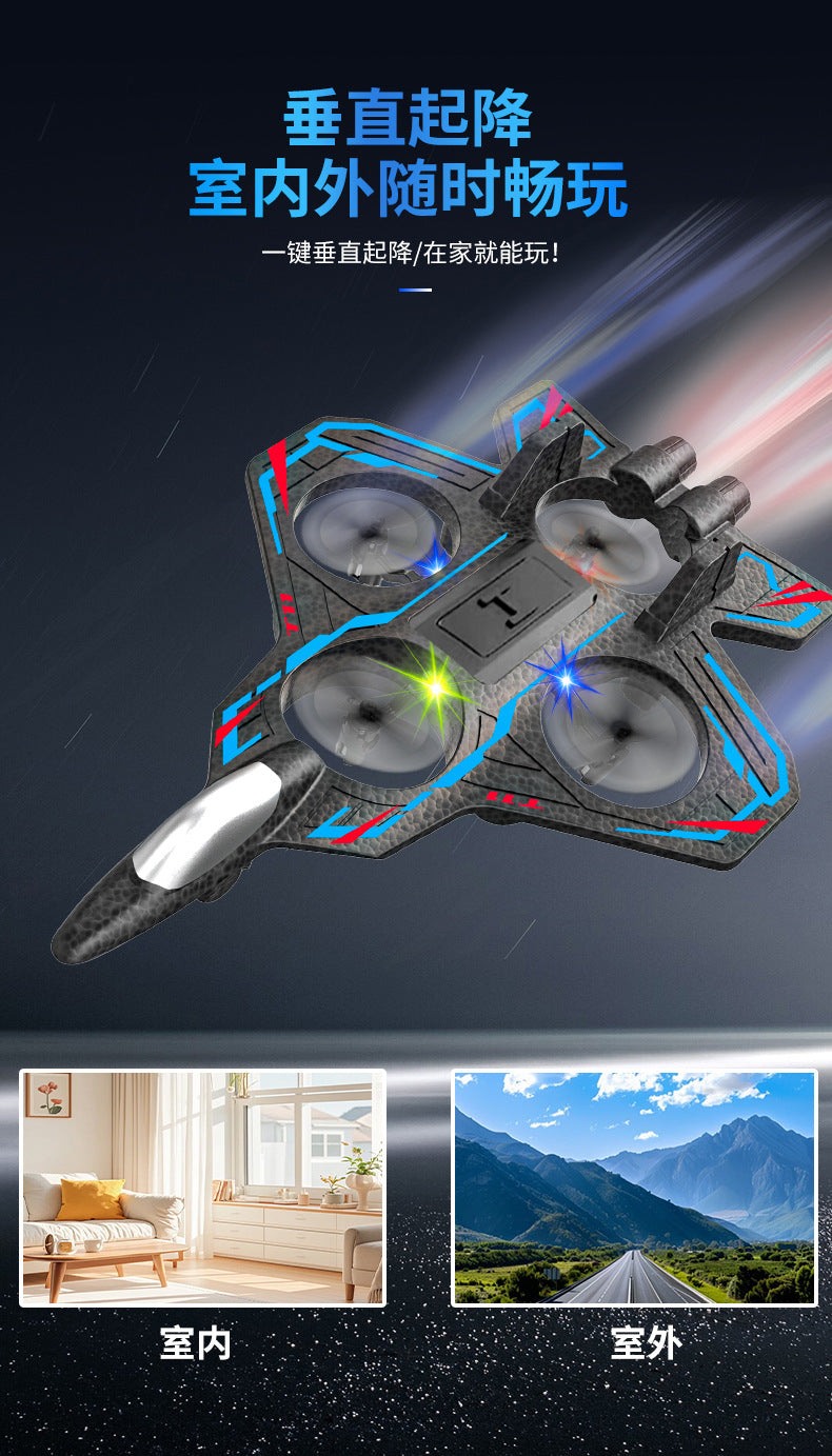 Cross-border new product remote control fighter four-channel suspension drone tumbling stunt toy foam drone