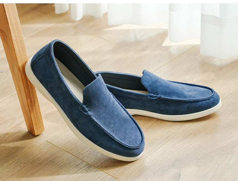 Cross-Border Popular Slip-On Suede Loafers Slip-On Slip-Ons Casual Fashion Beanie Shoes for Men Dropshipping