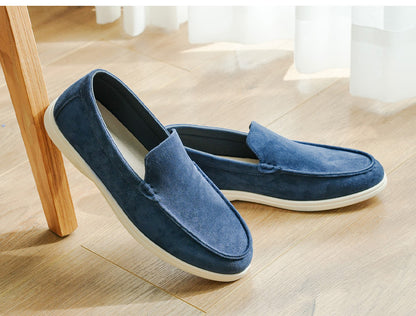 Cross-Border Popular Slip-On Suede Loafers Slip-On Slip-Ons Casual Fashion Beanie Shoes for Men Dropshipping
