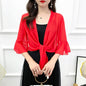 Sunscreen Cardigan Women's Spring and Summer Shawl Outer Blouse Thin Jacket with Sling Skirt Chiffon Small Waistcoat