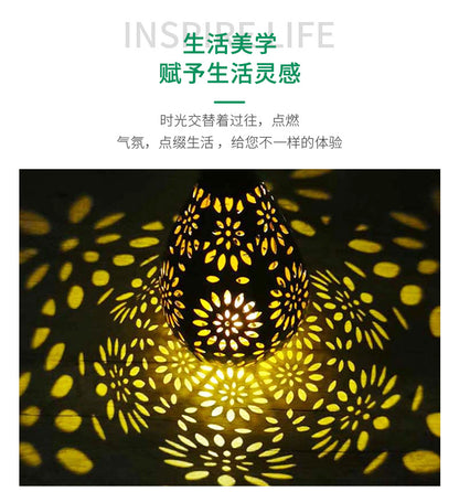 Cross-Border Iron Solar Light Pendant Drop-Shaped Garden Light Outdoor Light Garden Decorative Light Led Manufacturer Supply