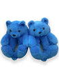 Cartoon Warm Teddy Bear Slippers Cute Little Bear Cotton Shoes Oversized Bear Indoor Home Shoes Winter Plush Wool Warm