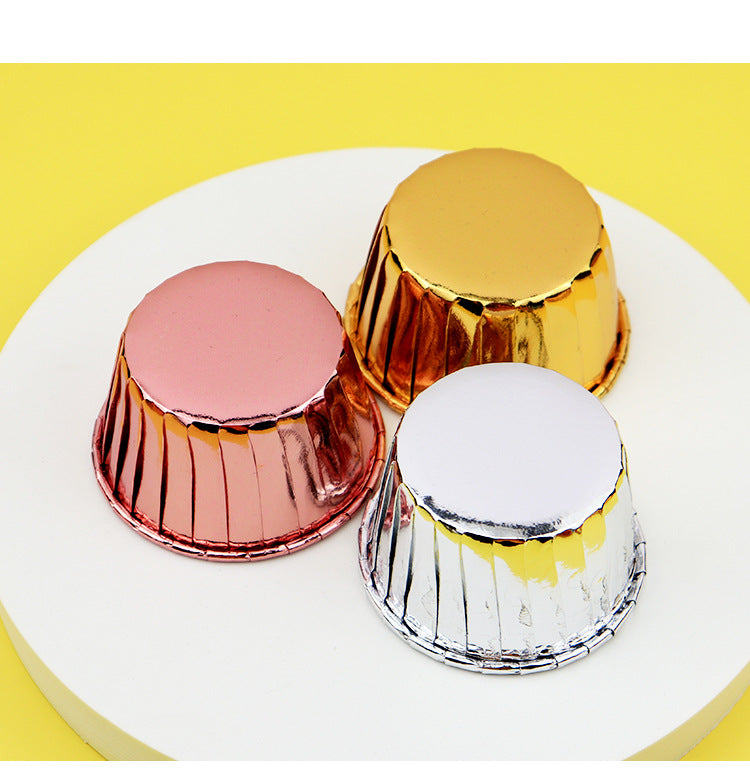 Large Maffin Cup Roll-up Cupcake Cups Golden Silver Cake Cups Maffin Baking Maffin Cup