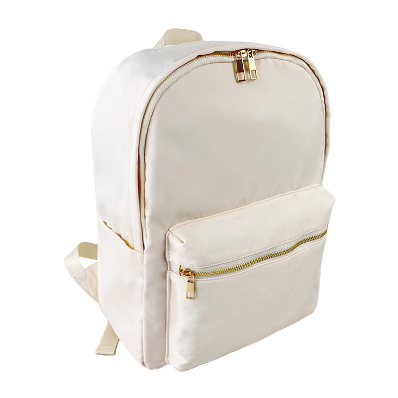 In stock waterproof backpack casual schoolbag large capacity high quality simple backpack school nylon storage bag