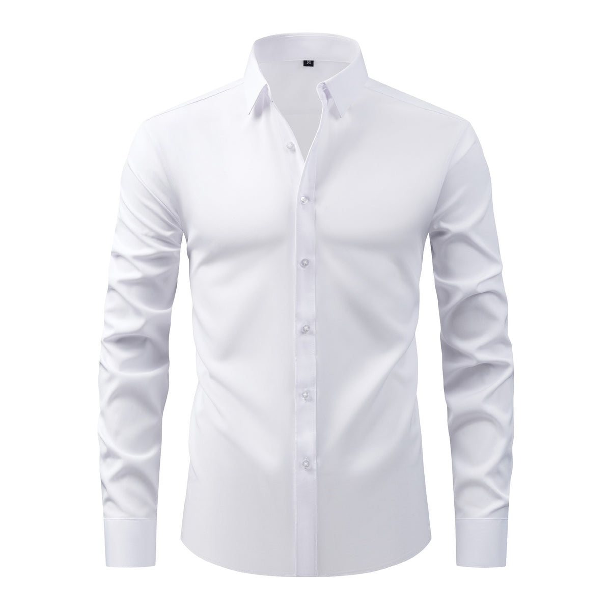 Cross-Border Four-Way Stretch Shirt Men's Shirt Wrinkle-Free and Anti-Wrinkle Amazon Export Thin Cardigan Long-Sleeved Shirt for Men