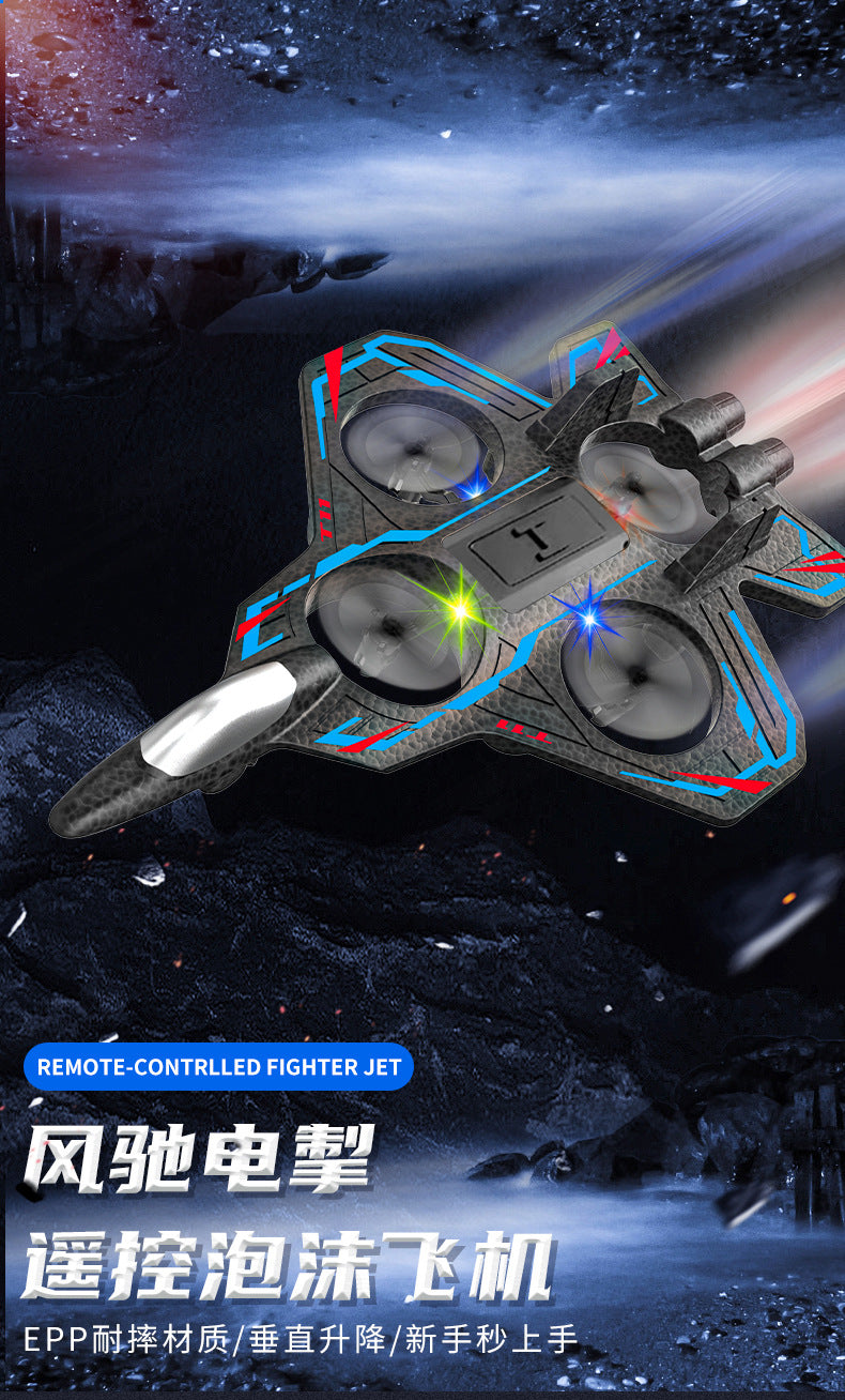 Cross-border new product remote control fighter four-channel suspension drone tumbling stunt toy foam drone