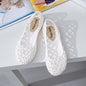 Plastic Sandals Women's 2022 New Summer Outer Wear Nurse Soft-soled Mother Shoes Hollow Non-slip Top Flat Hole Shoes