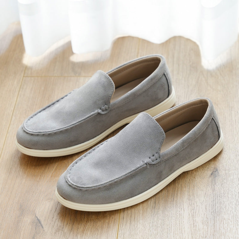 Cross-Border Popular Slip-On Suede Loafers Slip-On Slip-Ons Casual Fashion Beanie Shoes for Men Dropshipping