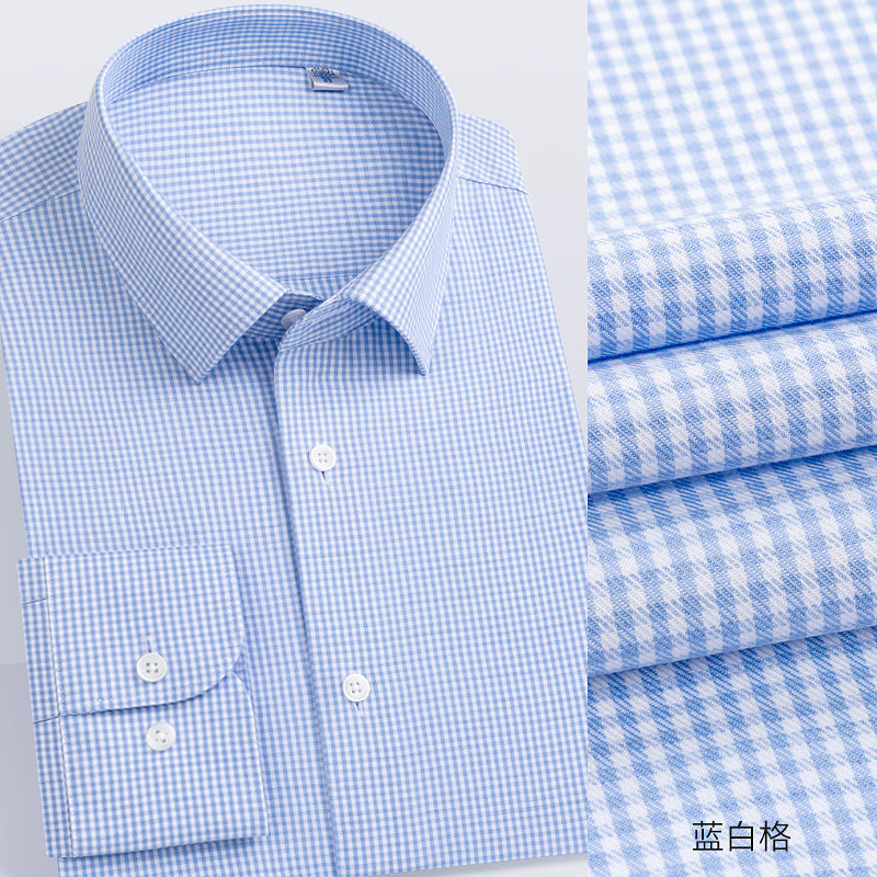 Men's Long-Sleeved Shirt Made of Sheep Wool, Machine Washable, Autumn and Winter 2025, Modal Thickened, Business High-End Casual Shirt