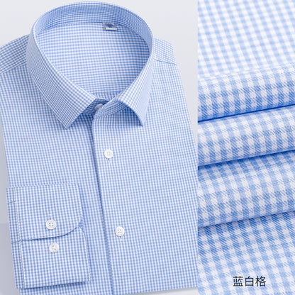 Men's Long-Sleeved Shirt Made of Sheep Wool, Machine Washable, Autumn and Winter 2025, Modal Thickened, Business High-End Casual Shirt