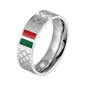 Cross-border stainless steel men's bracelet with red and green tape ring steel gold and black three color jewelry in stock wholesale