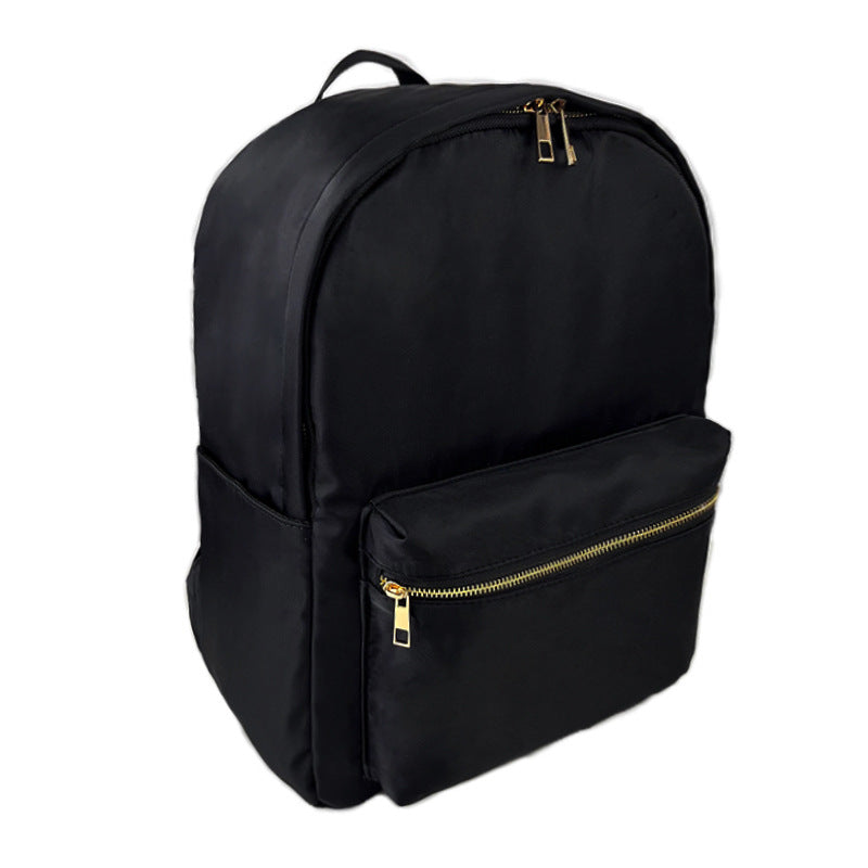 Cross-border Backpack Nylon Waterproof Rainbow Plaid Backpack Advanced Sense Niche Design Large Capacity Portable Backpack