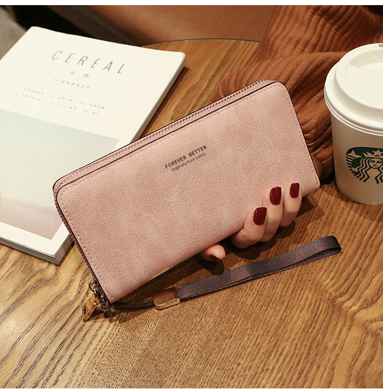 Lonny Women's Hand-Held Long Wallet Korean Style Handbag Multi-Functional Card Holder Mobile Phone Bag Coin Purse Women's Wallet