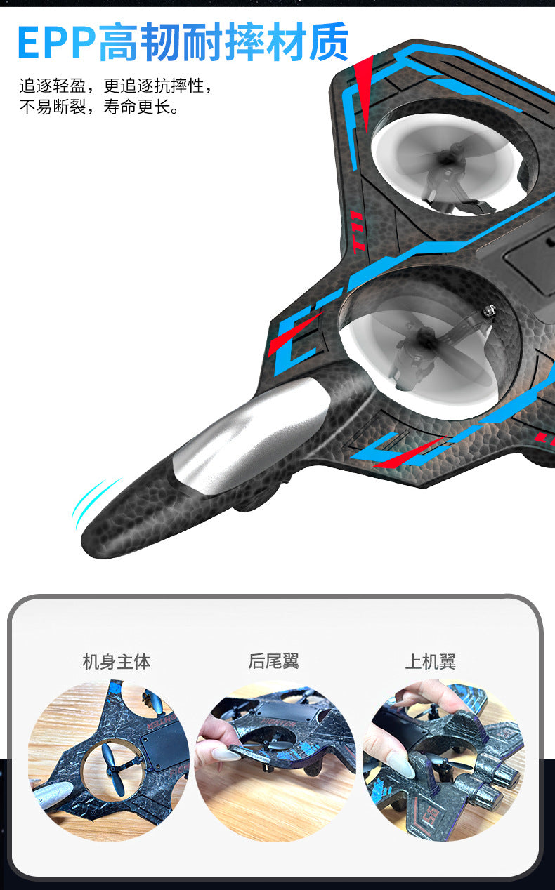 Cross-border new product remote control fighter four-channel suspension drone tumbling stunt toy foam drone