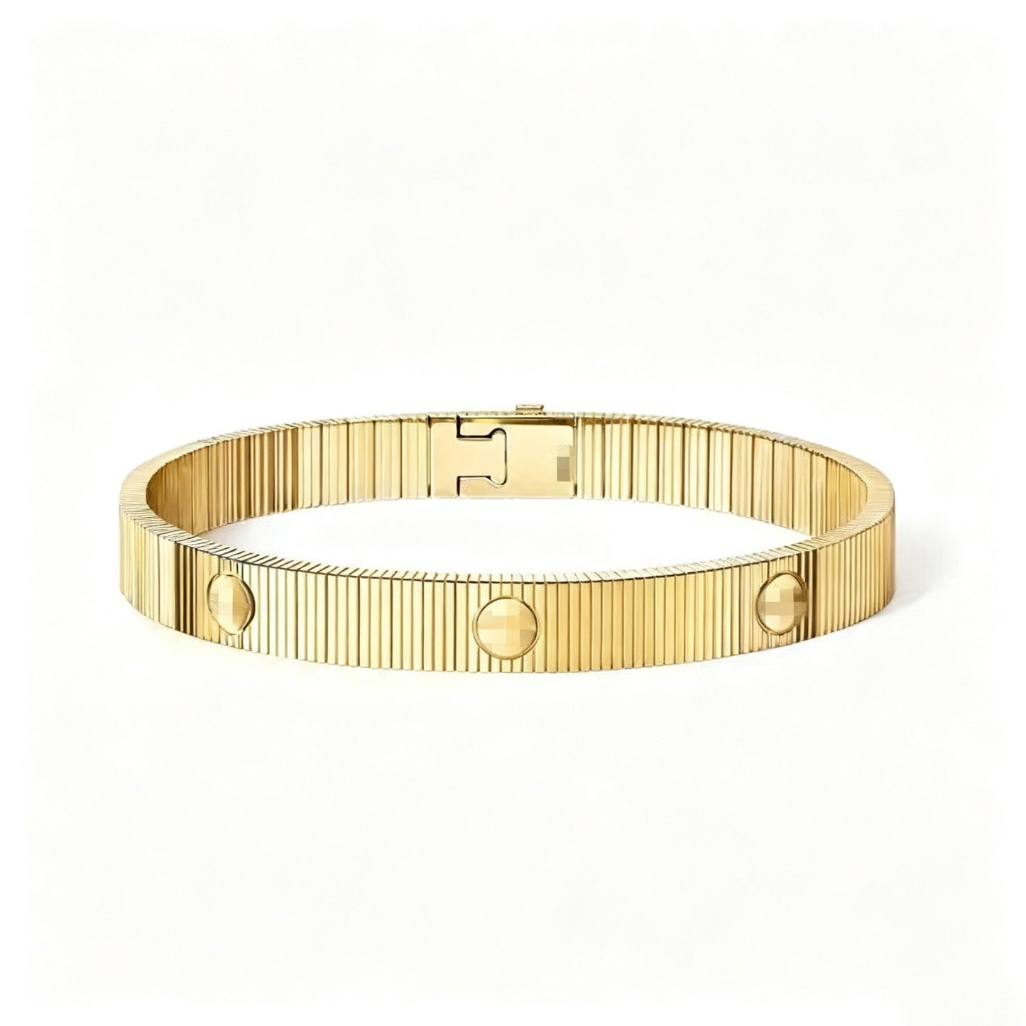 New Style Striped Screw Bracelet, Stainless Steel Plated with 18K Gold, Waterproof, Non-Fading, Titanium Steel High-End Luxury Bracelet
