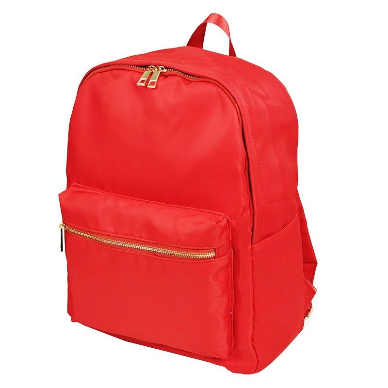 Cross-border Backpack Nylon Waterproof Rainbow Plaid Backpack Advanced Sense Niche Design Large Capacity Portable Backpack