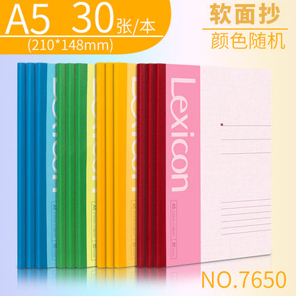 Deli Notebook B5 Large A4 Notepad Thickeneded Soft Copy A5 Simple Business Exercise Book Soft Surface Copy