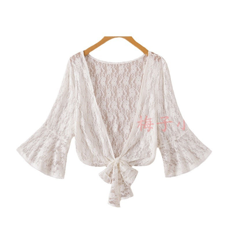 Summer Women’s Chiffon Sun Protection Cardigan – Lightweight Short-Sleeve Shawl Jacket