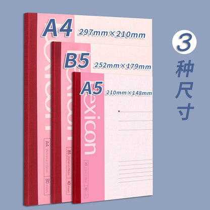 Deli Notebook B5 Large A4 Notepad Thickeneded Soft Copy A5 Simple Business Exercise Book Soft Surface Copy