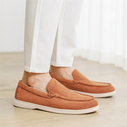 2025 New Men's Suede Beans Shoes Slip-on Lazy Loafers Casual Men's Shoes for B- 2