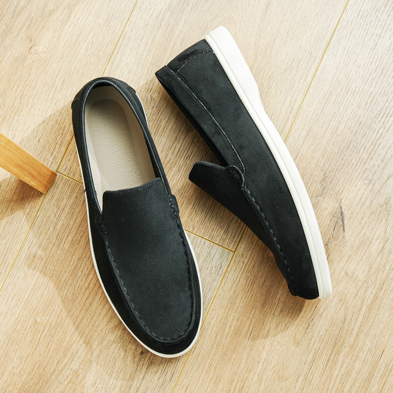 Cross-Border Popular Slip-On Suede Loafers Slip-On Slip-Ons Casual Fashion Beanie Shoes for Men Dropshipping