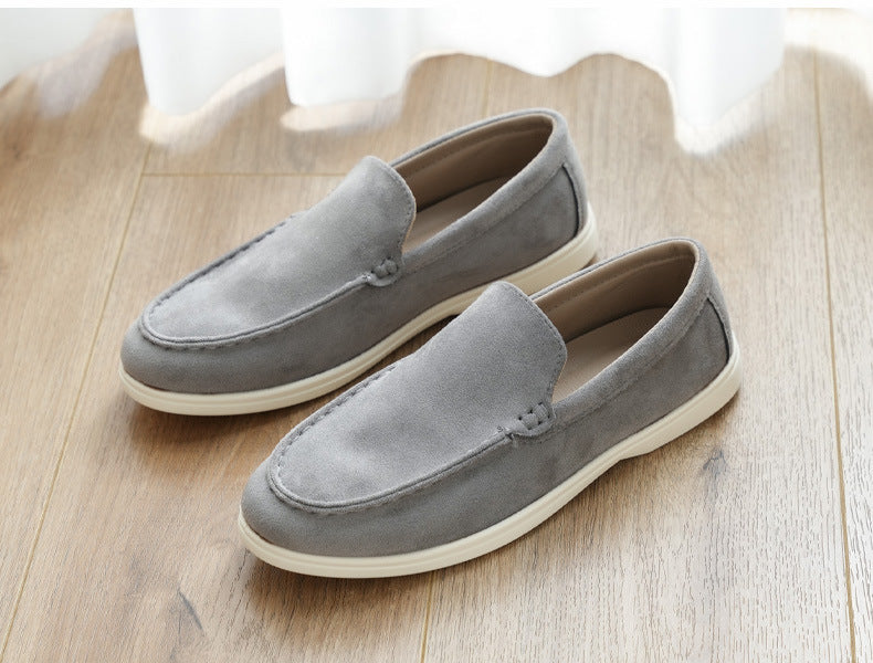 Cross-Border Popular Slip-On Suede Loafers Slip-On Slip-Ons Casual Fashion Beanie Shoes for Men Dropshipping