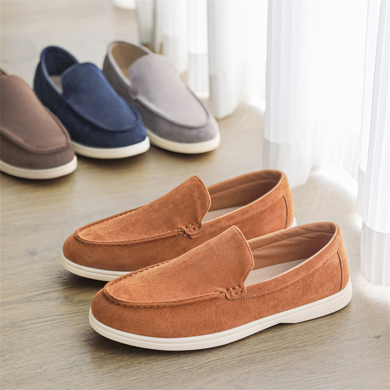 Men’s Suede Slip-On Loafers – Casual Lightweight Driving & Everyday Shoes