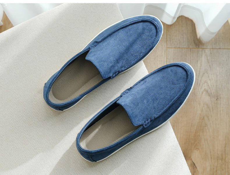 Cross-Border Popular Slip-On Suede Loafers Slip-On Slip-Ons Casual Fashion Beanie Shoes for Men Dropshipping