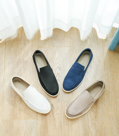 Cross-Border Popular Slip-On Suede Loafers Slip-On Slip-Ons Casual Fashion Beanie Shoes for Men Dropshipping