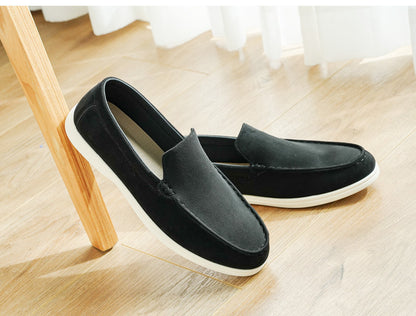 Cross-Border Popular Slip-On Suede Loafers Slip-On Slip-Ons Casual Fashion Beanie Shoes for Men Dropshipping