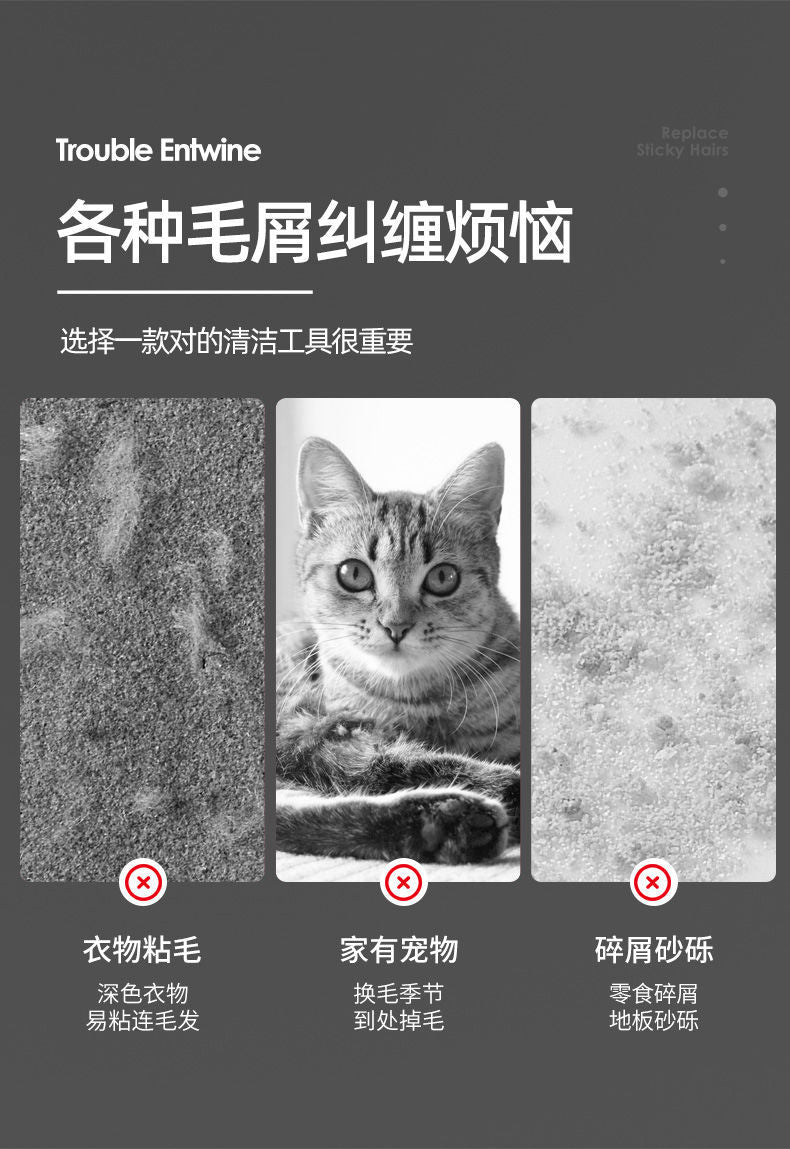 Hair Sticker Tearable Roller Clothes Hair Removal Artifact Pet Hair Removal Roller Brush Hair Sticky Roll Paper Clothes Dust Sticky Paper