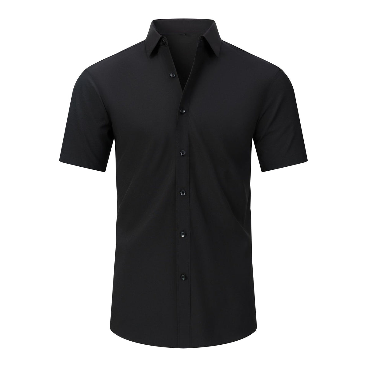 Cross-Border Four-Way Stretch Shirt Men's Shirt Wrinkle-Free and Anti-Wrinkle Amazon Export Thin Cardigan Long-Sleeved Shirt for Men