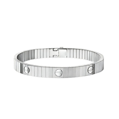 New Style Striped Screw Bracelet, Stainless Steel Plated with 18K Gold, Waterproof, Non-Fading, Titanium Steel High-End Luxury Bracelet