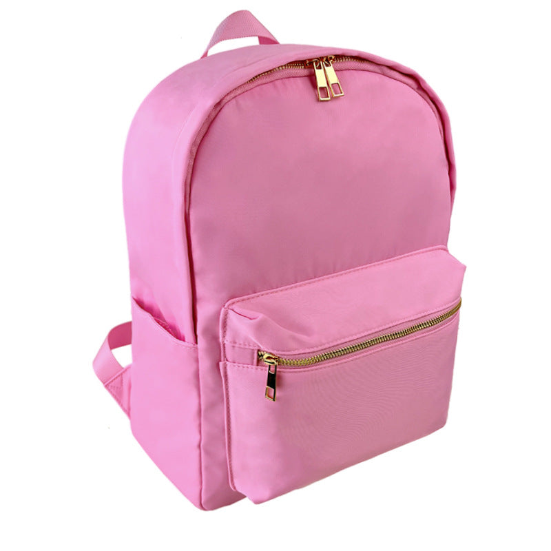 In stock waterproof backpack casual schoolbag large capacity high quality simple backpack school nylon storage bag