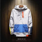 Men’s K-Style Hooded Jacket – Trendy Color-Block Loose Pullover Baseball Jacket, Casual Spring Outerwear