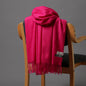 2025 Autumn and Winter Sky Pure Color Imitation Cashmere Scarf Single Color Thickeneded Warm Shawl New Candy Color Taobao Dropshipping