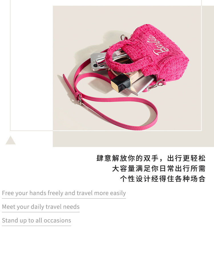 Women’s Nizi Pillow Shoulder Bag – Stylish Pink Crossbody Handbag with Unique Niche Design
