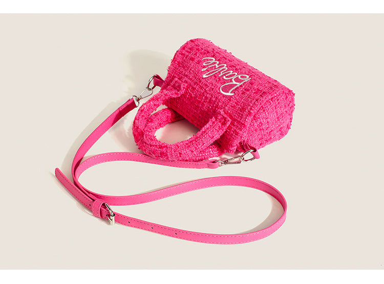 Women’s Nizi Pillow Shoulder Bag – Stylish Pink Crossbody Handbag with Unique Niche Design