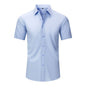 Cross-Border Lightweight Stretchy Plus-Size Men's Shirts, Wrinkle-Resistant Long-Sleeve Shirts, Amazon Cardigan Long-Sleeve Shirts for Men