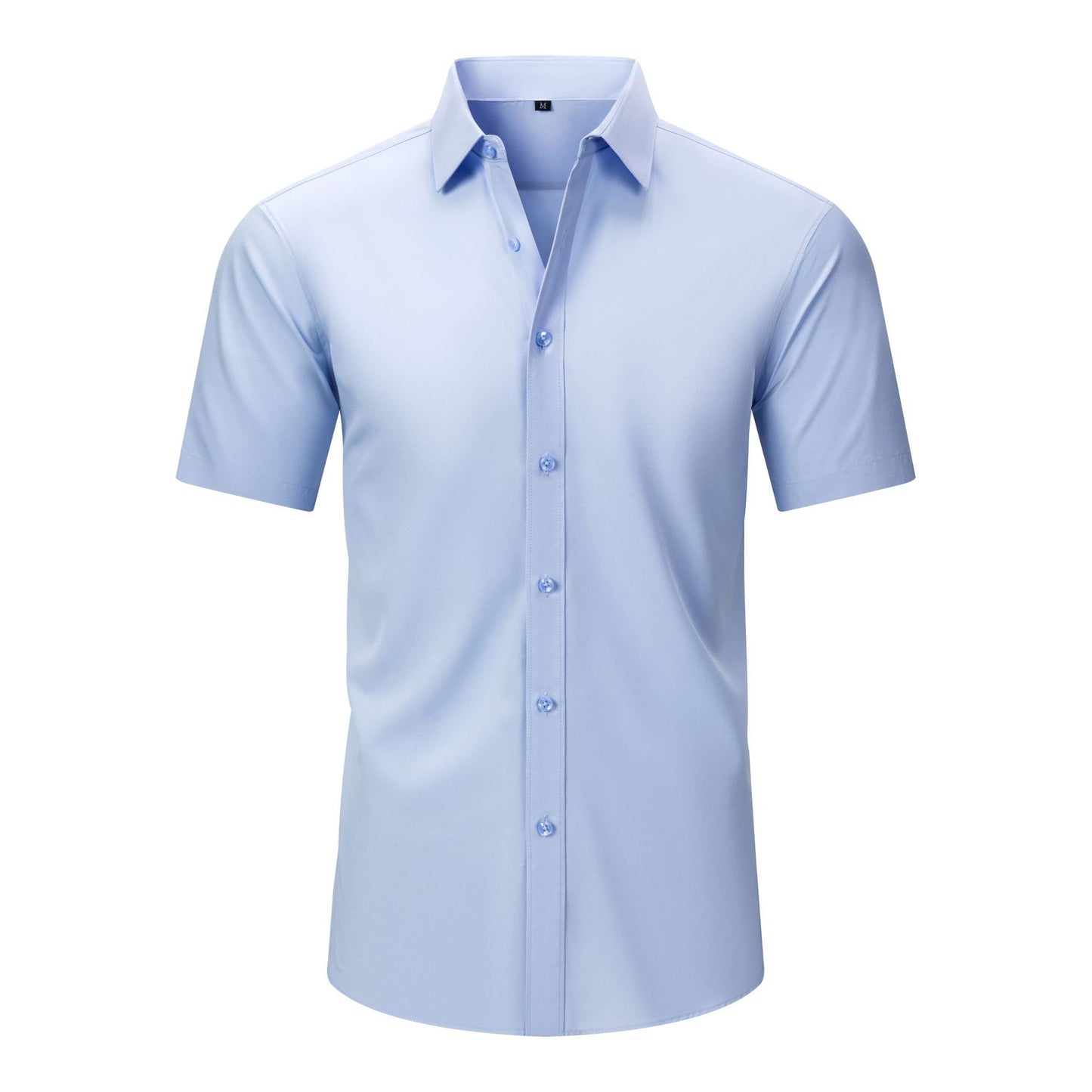 Cross-Border Four-Way Stretch Shirt Men's Shirt Wrinkle-Free and Anti-Wrinkle Amazon Export Thin Cardigan Long-Sleeved Shirt for Men