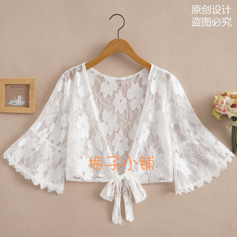 Summer Women’s Chiffon Sun Protection Cardigan – Lightweight Short-Sleeve Shawl Jacket