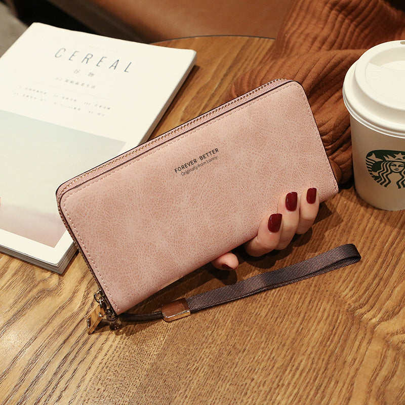 Lonny Women’s Long Wallet & Phone Bag – Korean Style Multi-Function Clutch