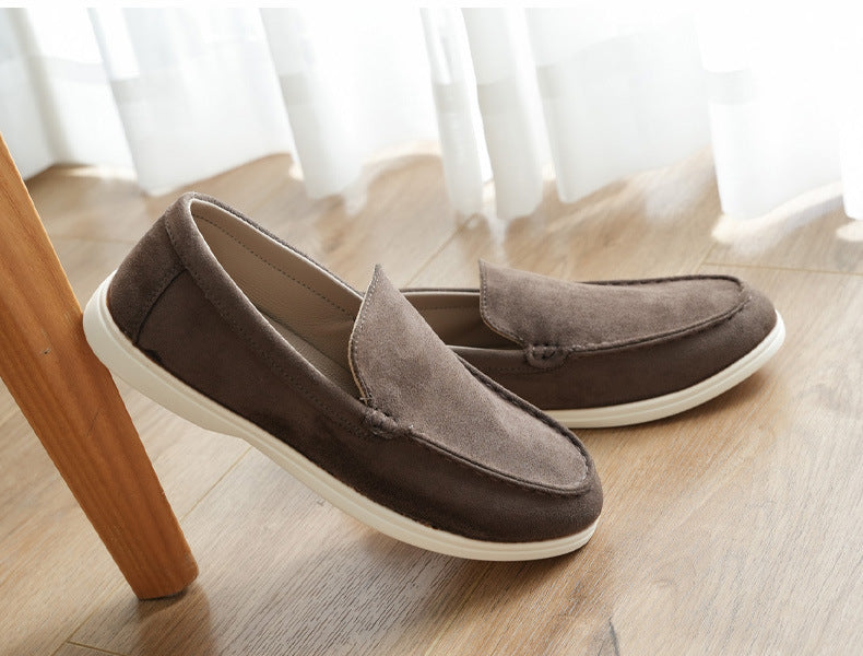 Cross-Border Popular Slip-On Suede Loafers Slip-On Slip-Ons Casual Fashion Beanie Shoes for Men Dropshipping