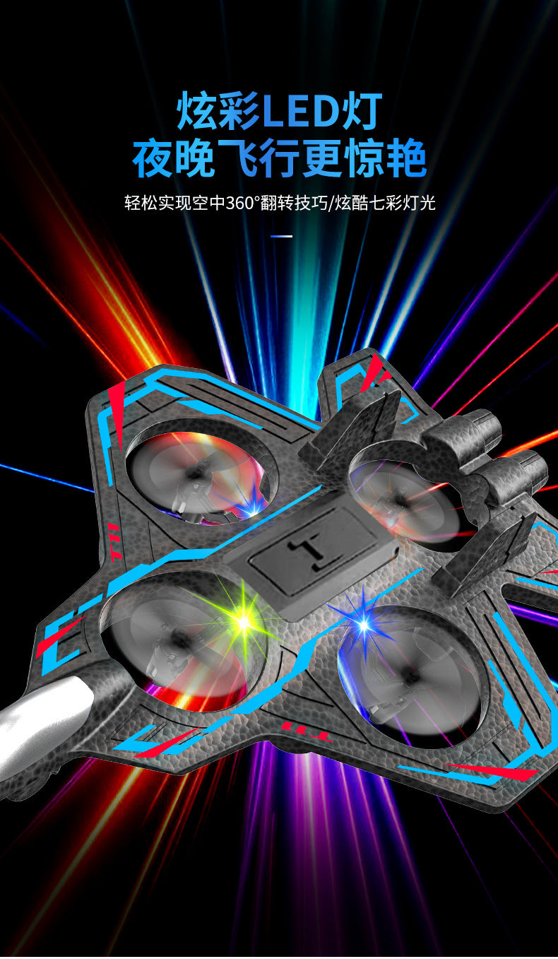 Cross-border new product remote control fighter four-channel suspension drone tumbling stunt toy foam drone