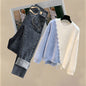 Plus Size Women's Autumn and Winter Suit 2025 New Stylish Patchwork Knitted Sweater Slimming Jeans Two-Piece Set